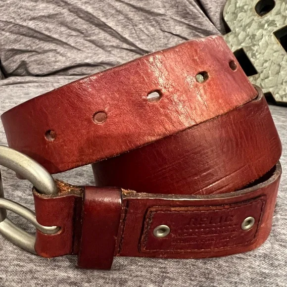RELIC Men’s Sz 34 Brown Genuine Leather Belt - Picture 1 of 12